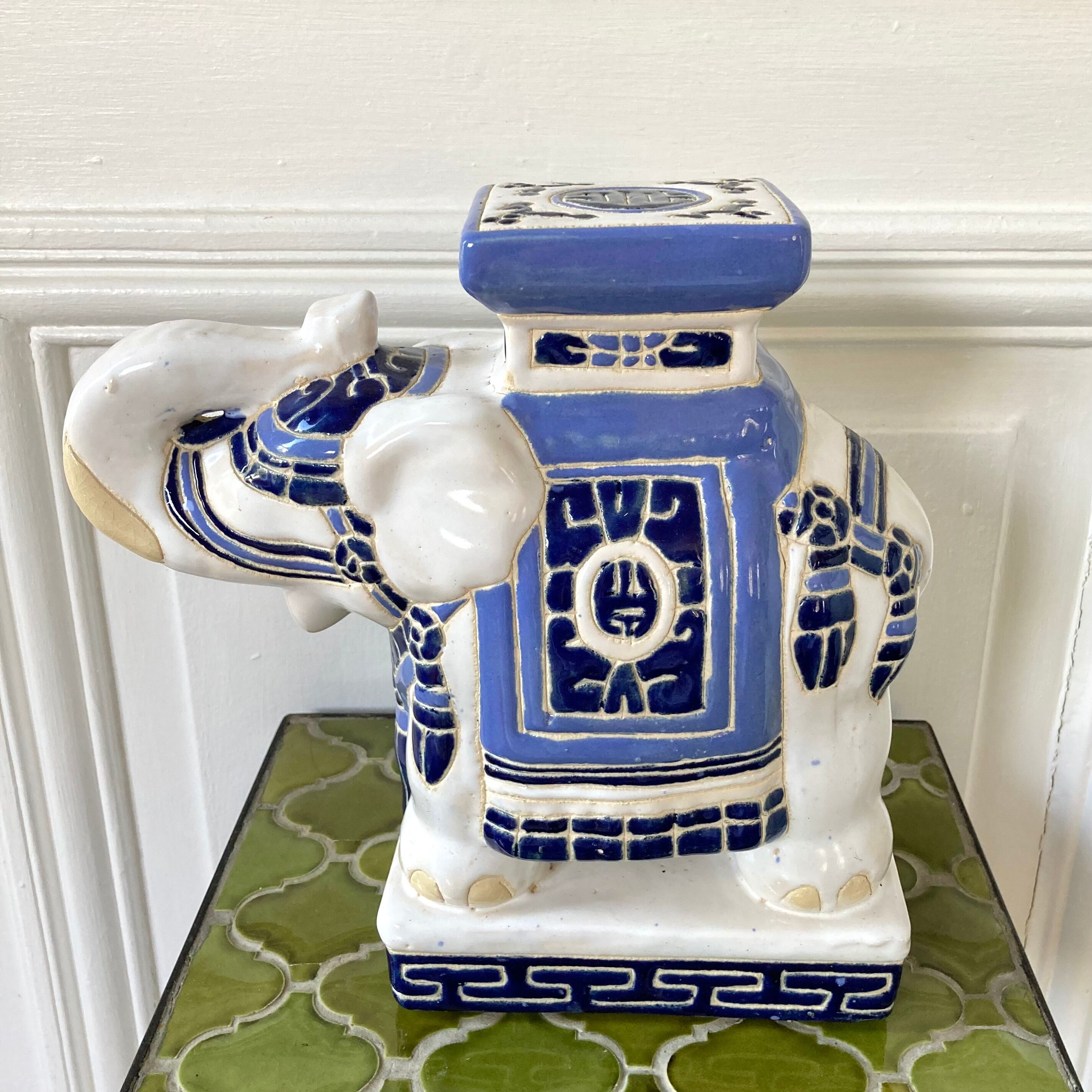 Ceramic elephant plant holder