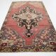 Oriental Pattern Classic Red Black Vintage Persian Rug, 132x222Cm