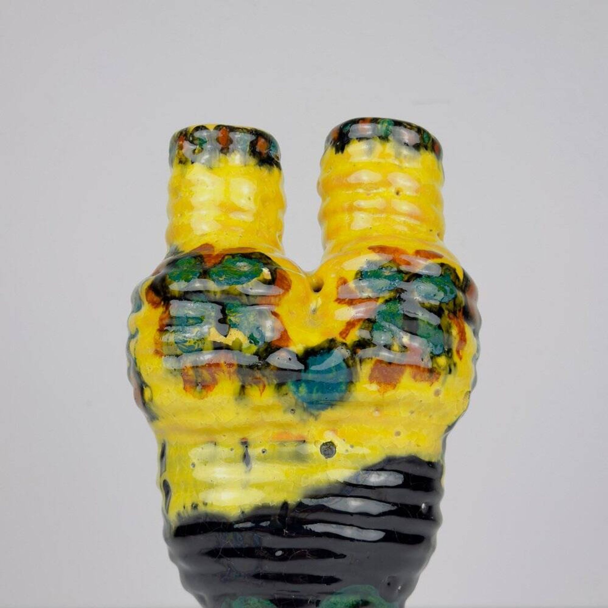 Vintage glazed pottery vase, former Yugoslavia, 1970s.