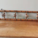 Antique wooden wall coat rack