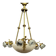 Art Deco chandelier. Marble, solid gilded bronze.