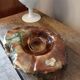 Large vintage alabaster pocket-empty ashtray