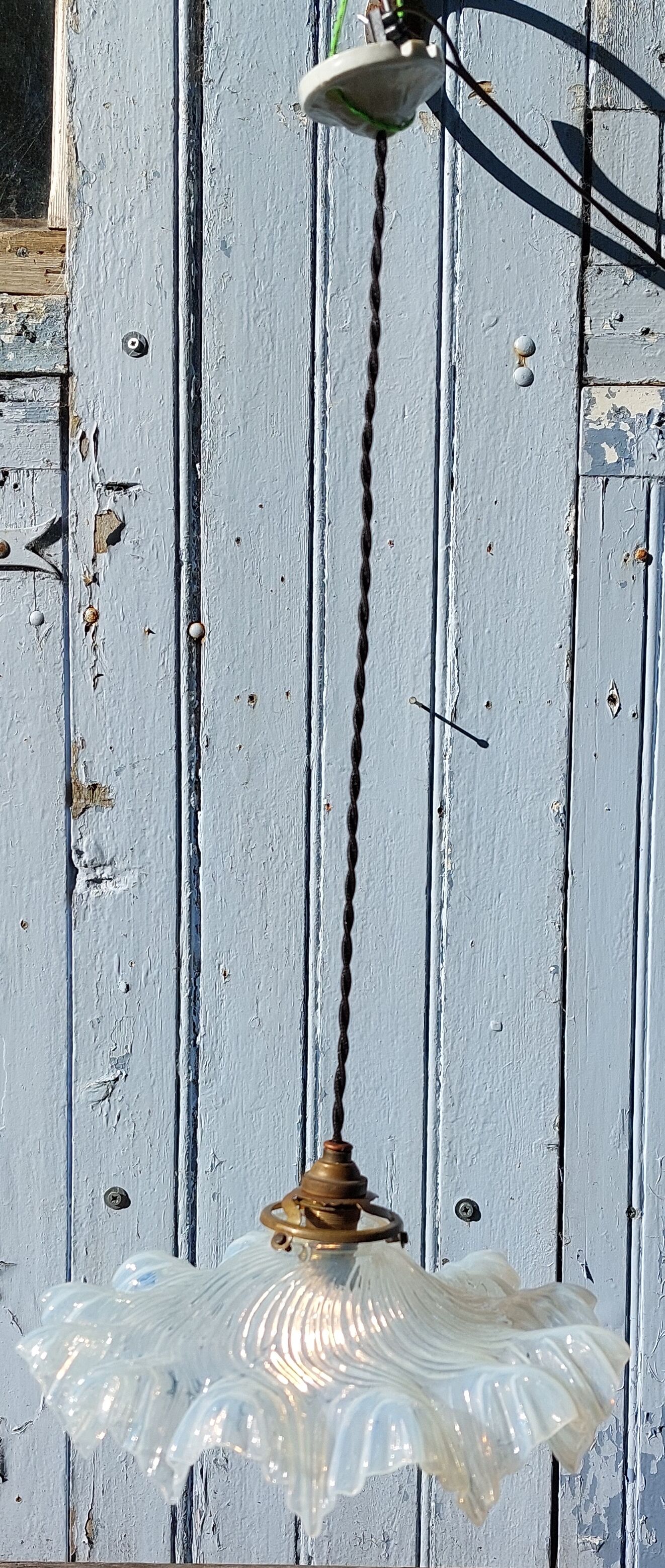 Opalescent glass hanging