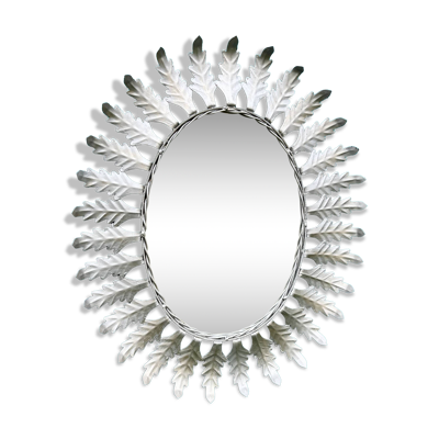 Miroir soleil Sunbunst vintage métal 1960