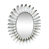 Miroir soleil Sunbunst vintage métal 1960