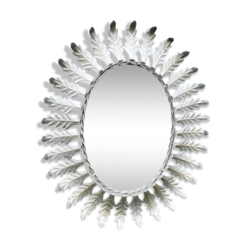 Miroir soleil Sunbunst vintage métal 1960