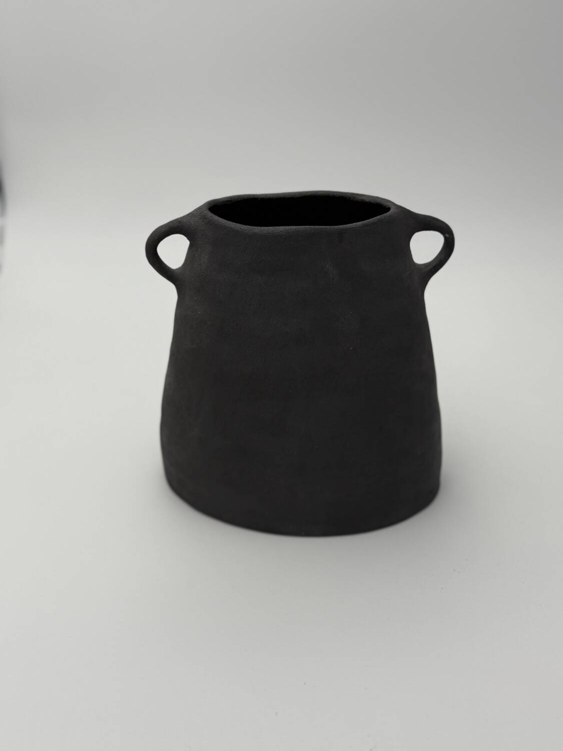 Black earth stoneware vase