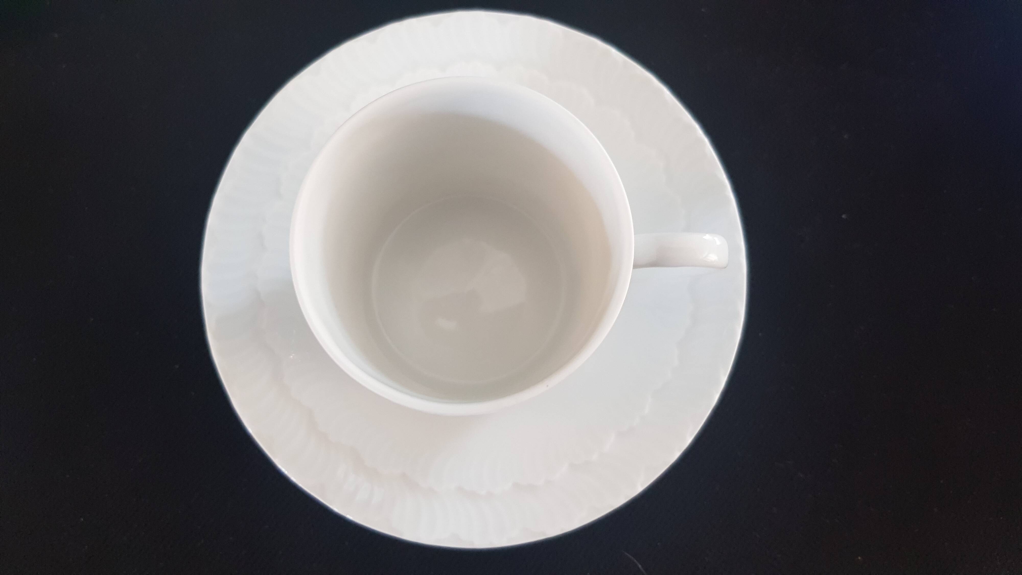 Set of six coffee cups and saucers, Limoges, Goumot Labesse