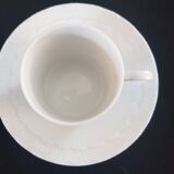 Set of six coffee cups and saucers, Limoges, Goumot Labesse