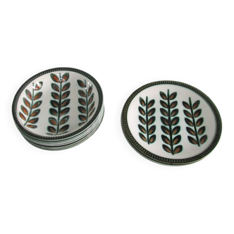 Lot 10 assiettes modèle Rambouillet Boch Belgium