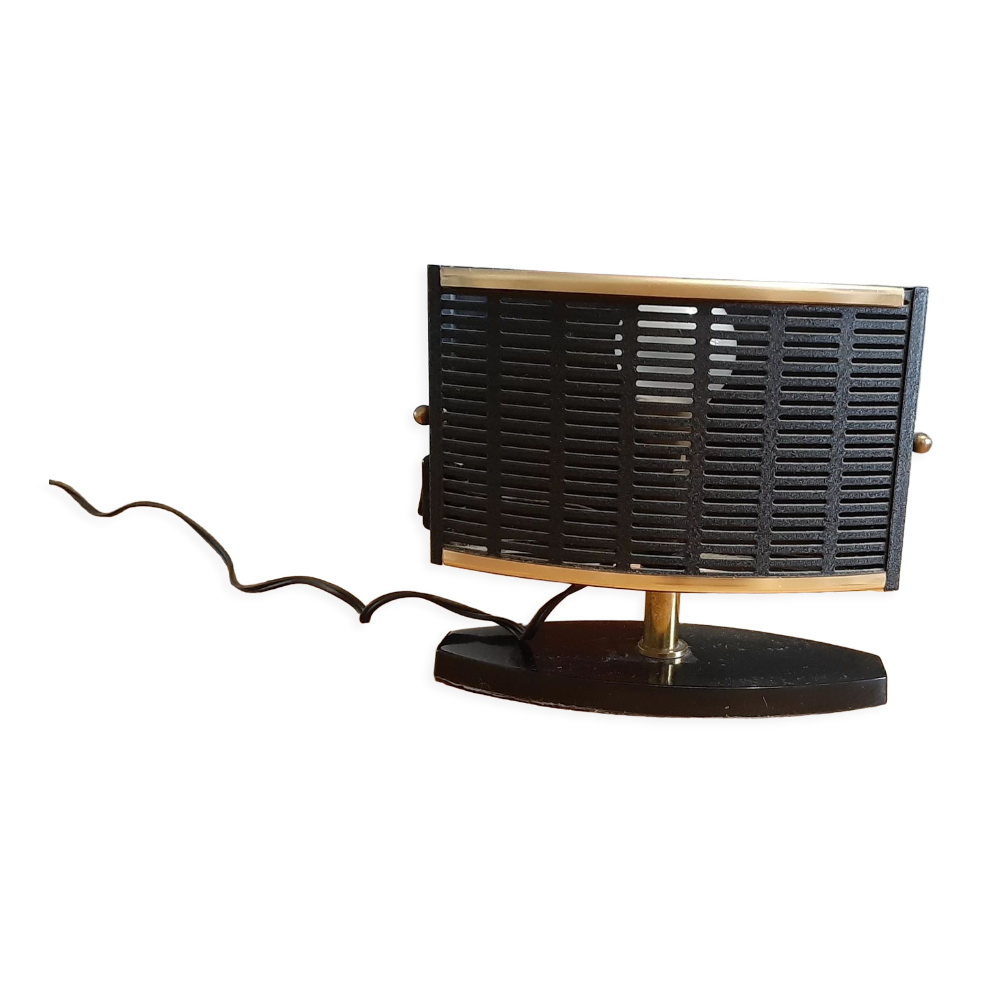 Vintage metal lamp black and gold