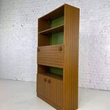 Bookcase with integrated desk/bar, 60s-70s design