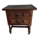 Antique wooden side table with 2 vintage drawers