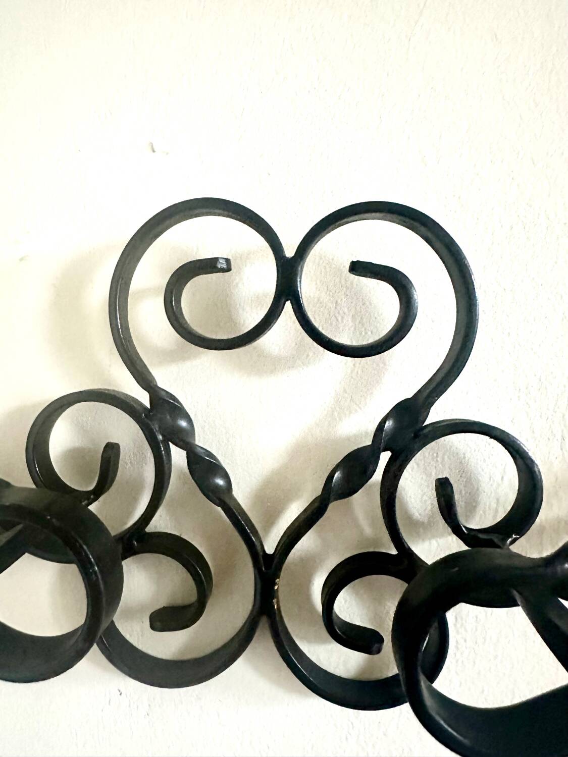 Old wrought iron coat rack