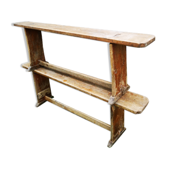 Pair of ancient church benches
