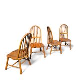 4 x Welsh stick back chairs