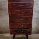 Scandinavian bedside chest of drawers mid-century vintage compass feet