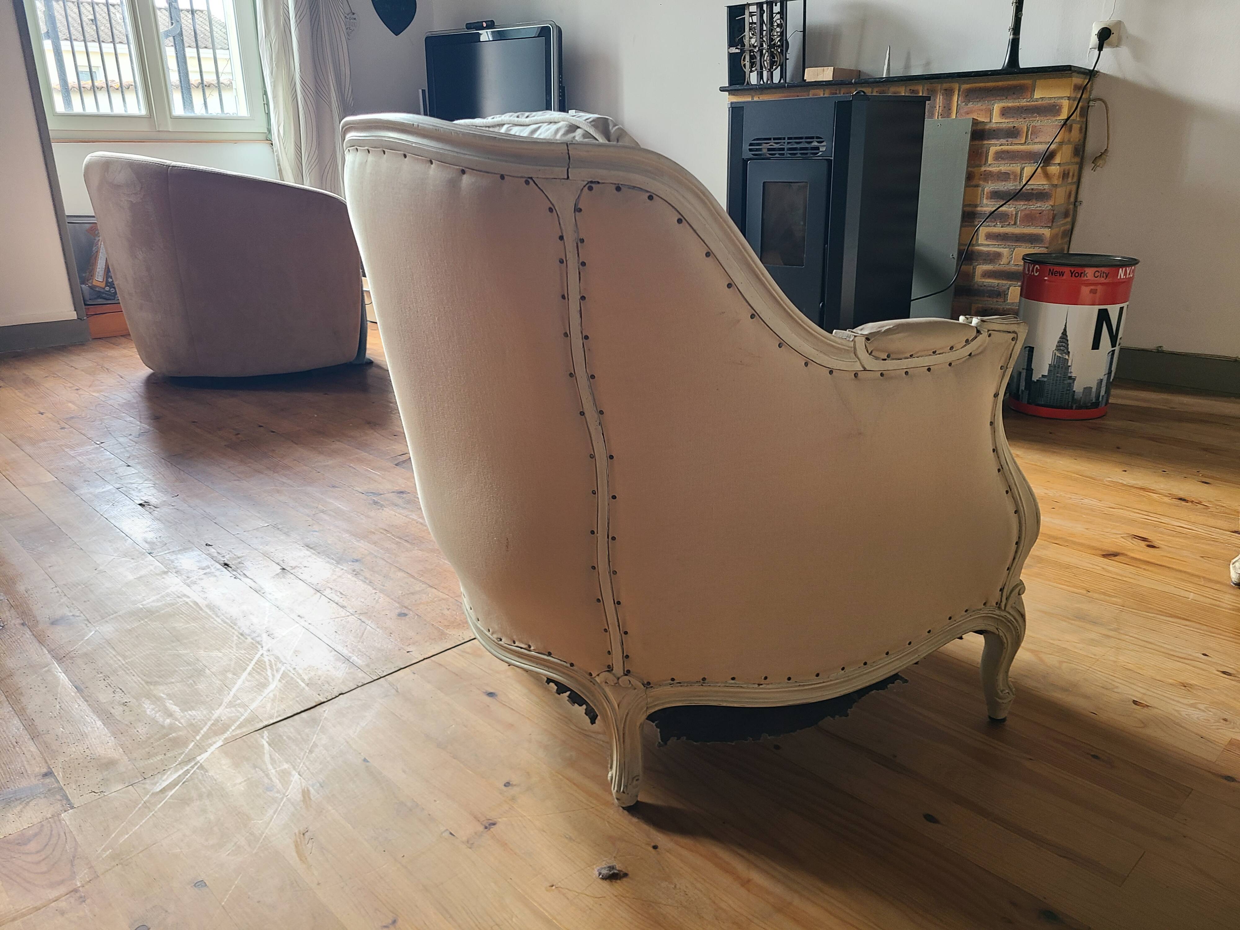 Louis XV style sofa and 2 armchairs