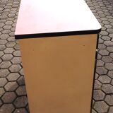 Sideboard in Formica red 2 doors 60 years