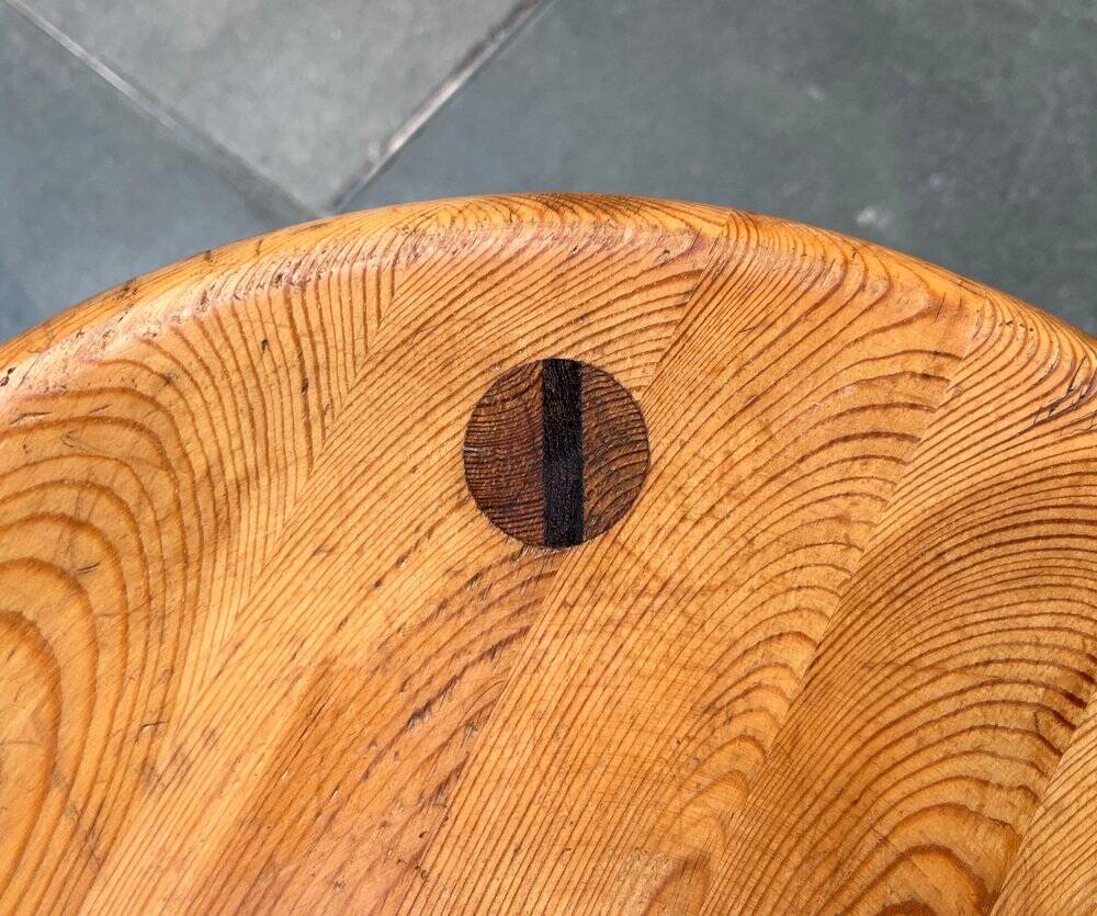Mid-century pine sauna stool by Bertel Gardberg for Artek, 1950s.