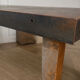 Grande table industrielle années 50 acier et bois 200cm