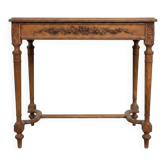 Louis XVI style walnut table with a drawer from the late 19th century.