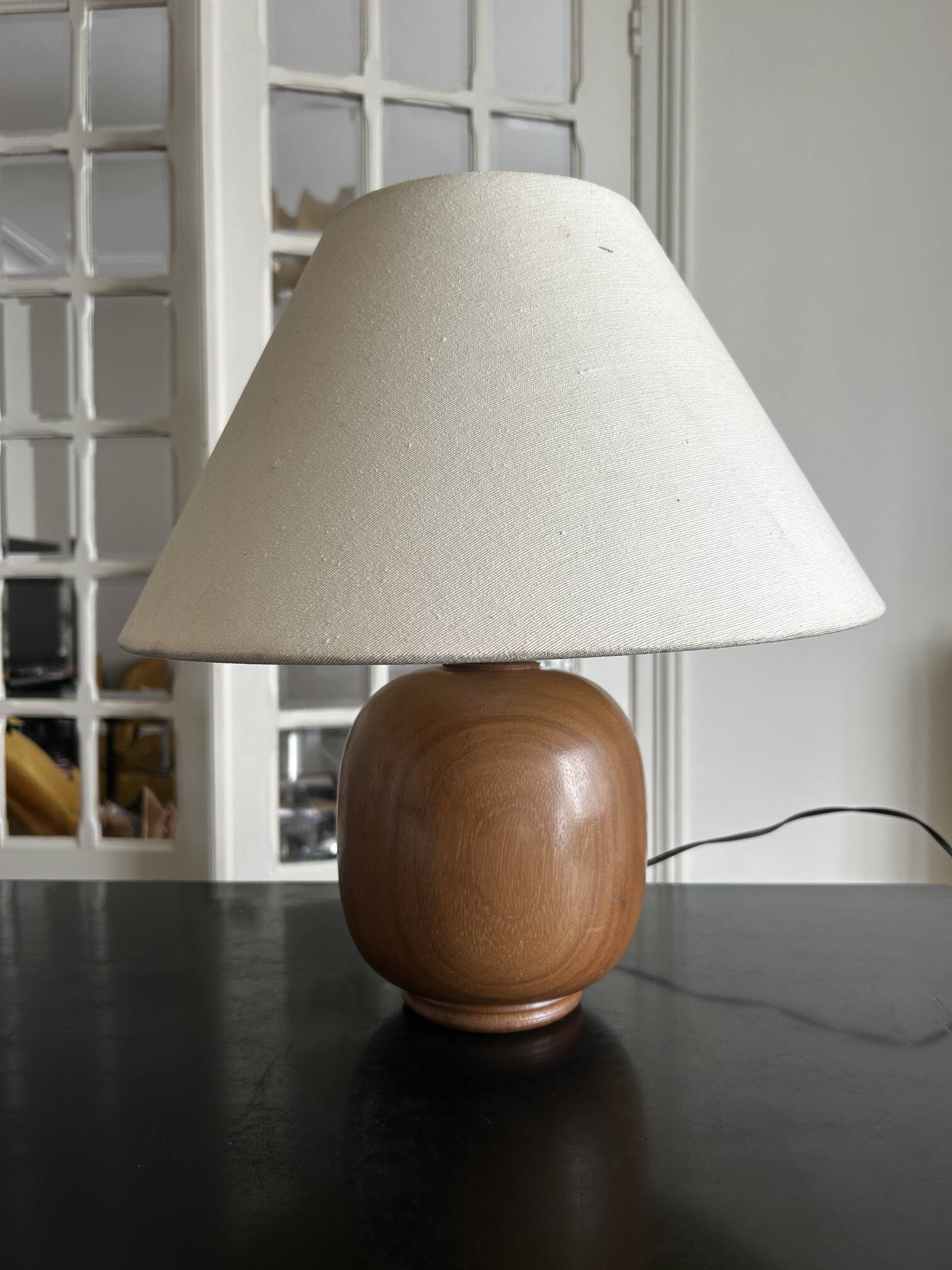 solid wood lamp from the 1960s