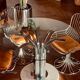 Dining table glass chrome and marble 1970s Italian vintage design