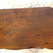 Magazine holder in varnished wood / vintage 60s