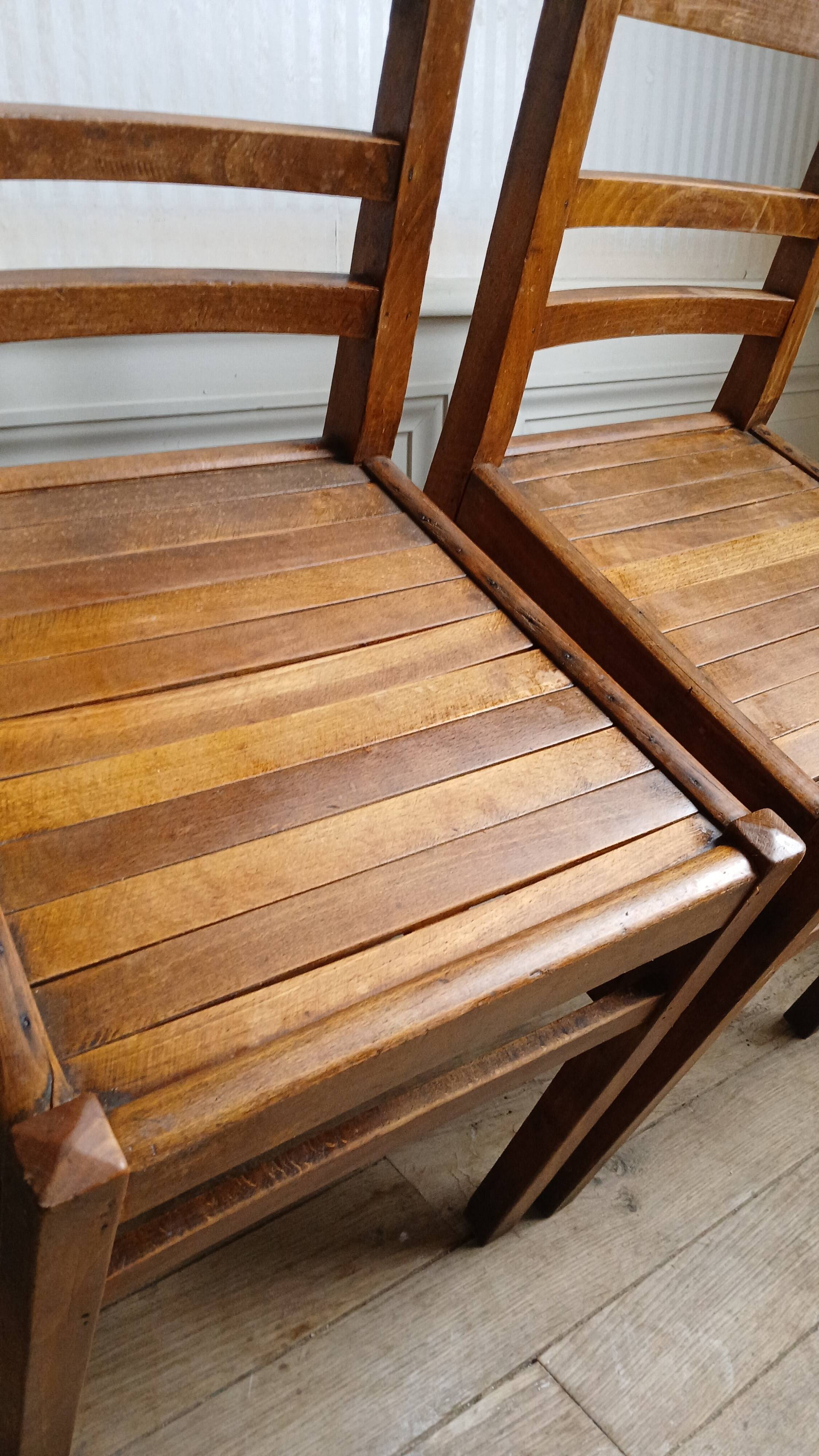 2 chaises bistrot reconstruction "Gabriel" 1945