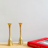 Pair of brass candlesticks by Jens H. Quistgaard