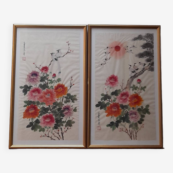 Peintures sur soie chinoise