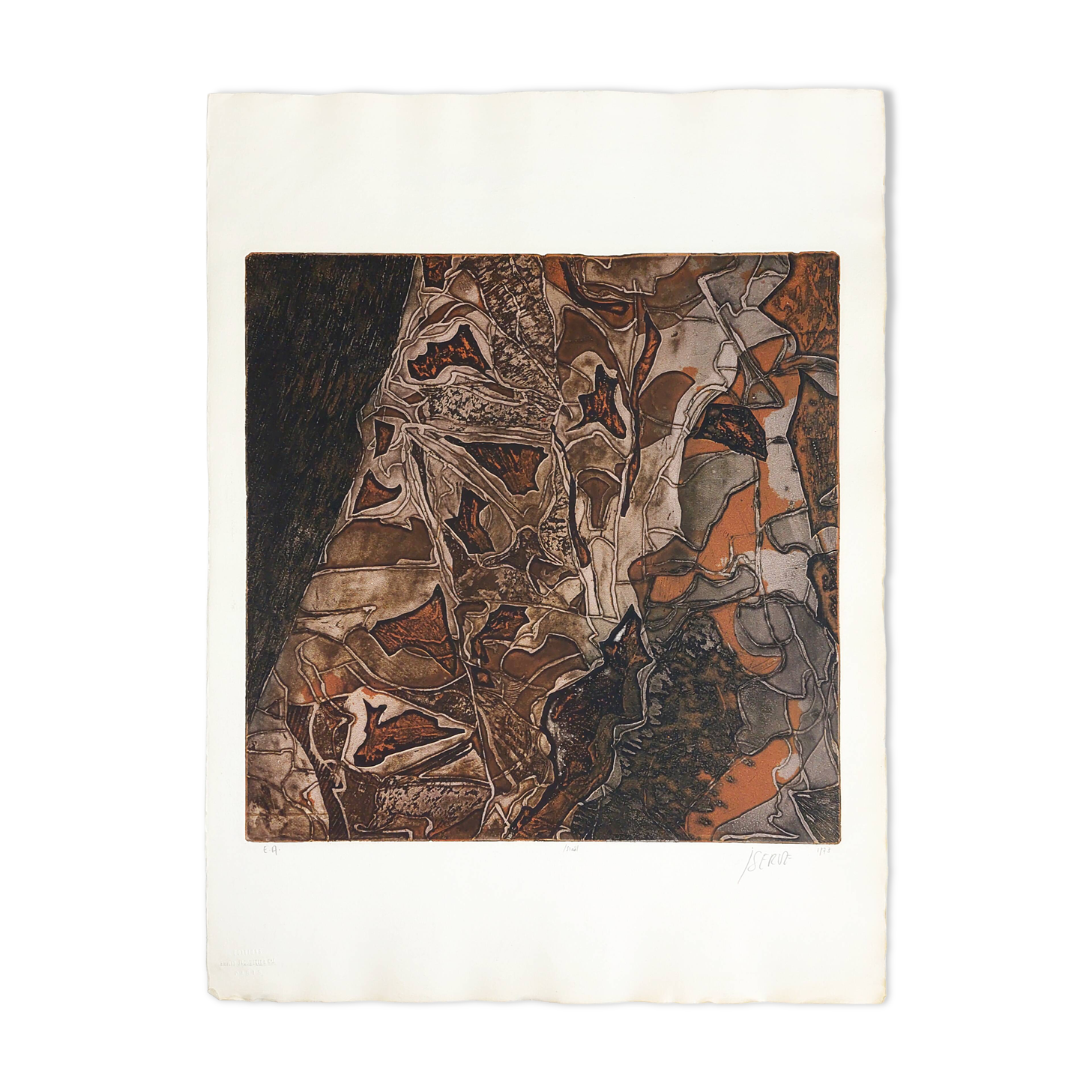 Lithograph of "Israel" by Joelle SERVE, signed