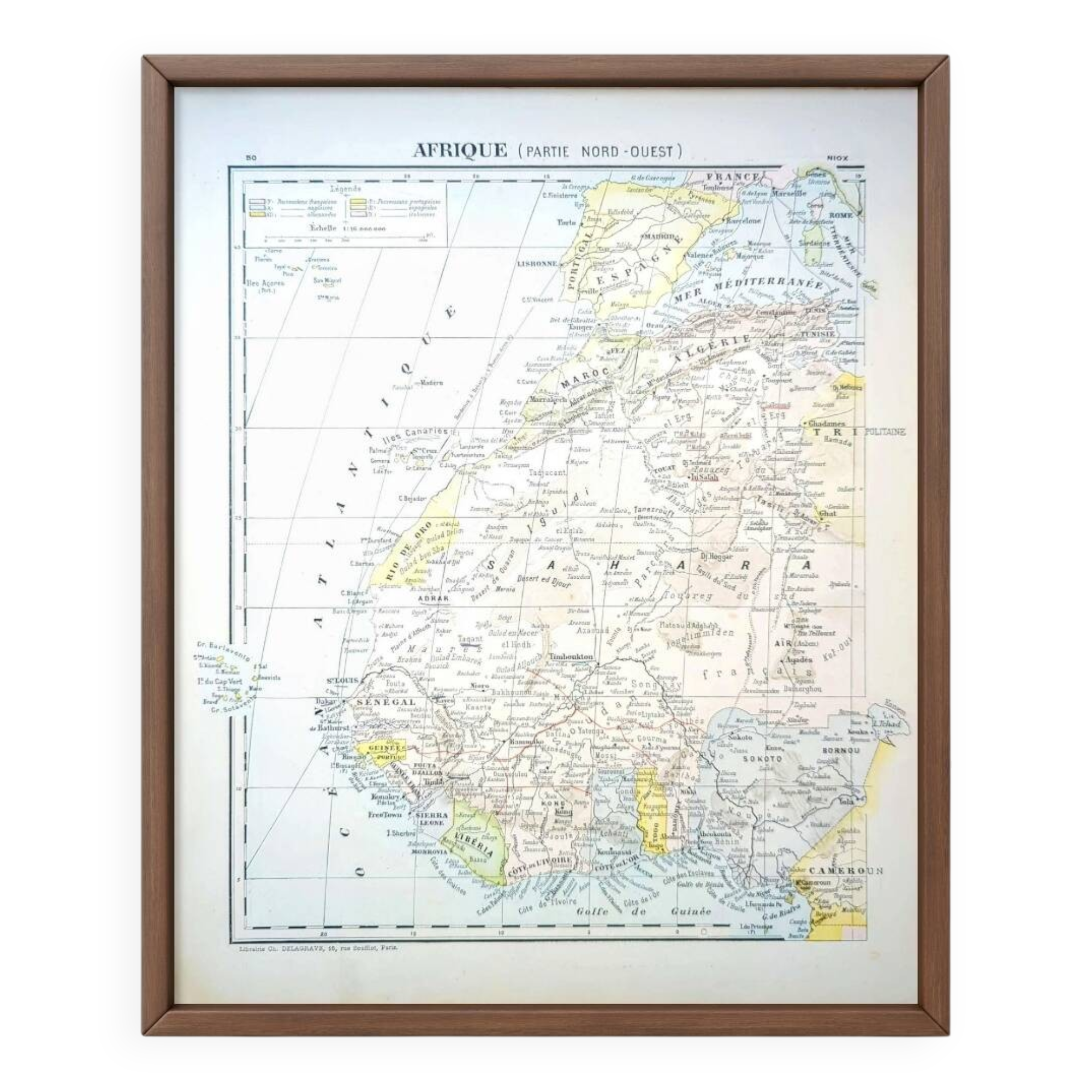Printed in 1900, North-West Africa. Authentic Vintage.