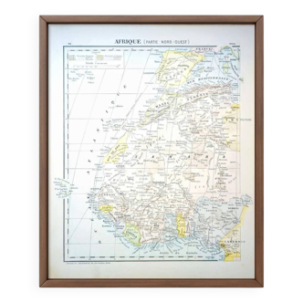Carte géographique Nord-Ouest de l'Afrique, 1900