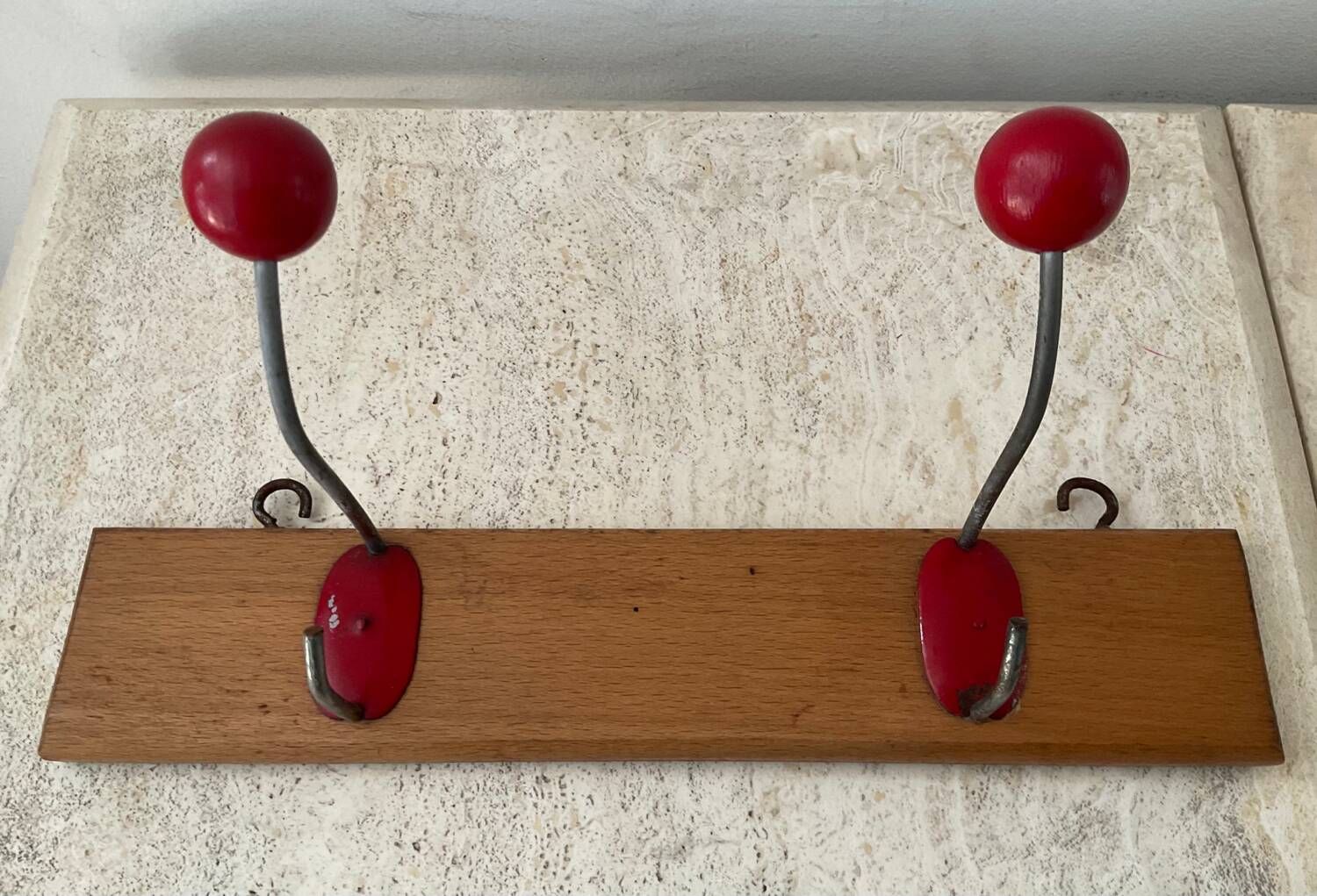 Vintage wooden coat rack from the 50s