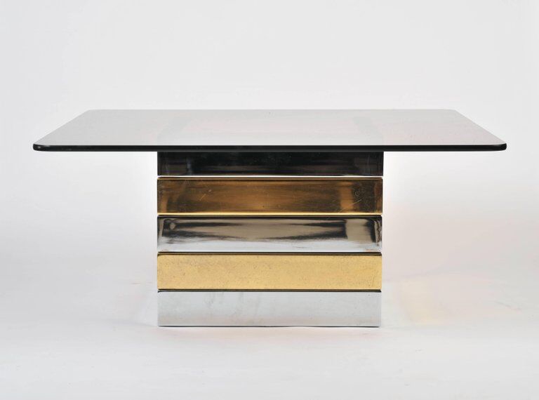 Low brass & chrome table