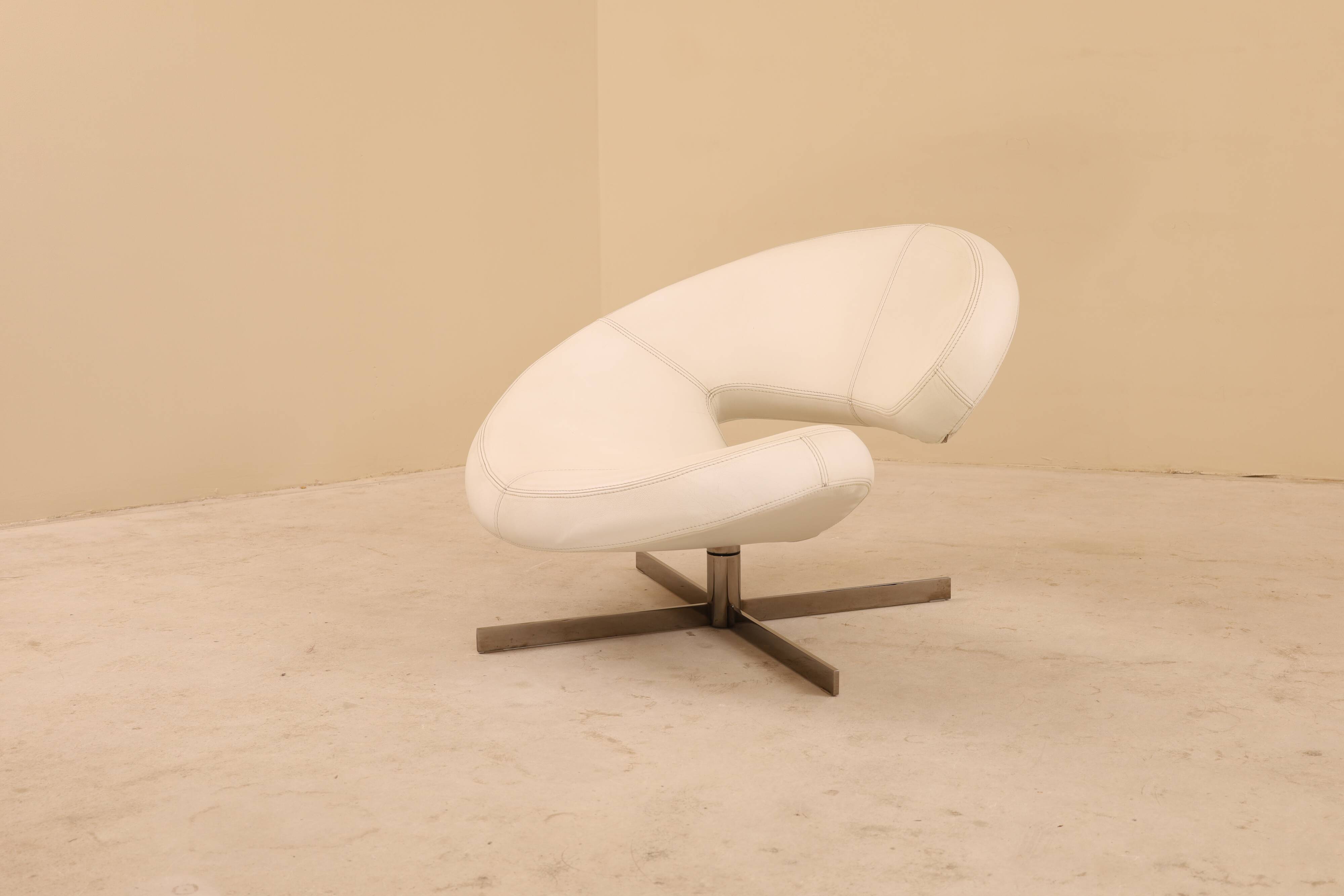 Nuage leather armchair, Roche Bobois, France, 1990s