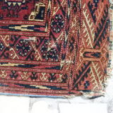 Hand-woven antique Russian Bukhara carpet 170x95cm.