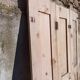 Old trio of wooden screen doors