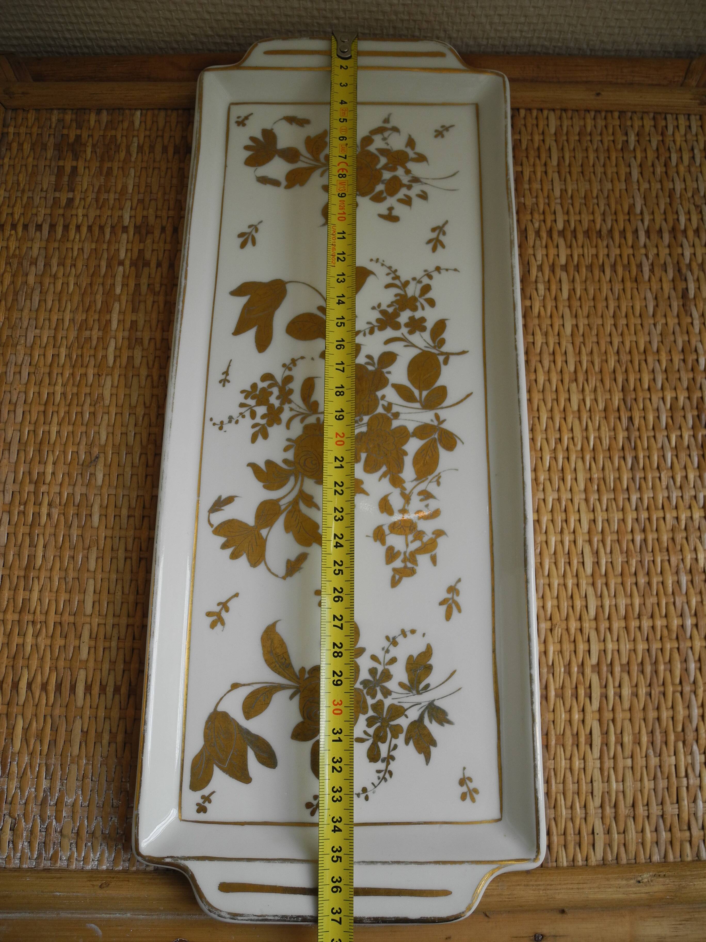 Antique earthenware cake dish gilt art table antique earthenware cake dish