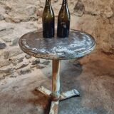 Table bistrot ancienne en fer – Table à vin française, début XXe siècle