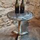 Antique iron bistro table – French wine table, early 20th century