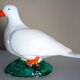 Glazed ceramic bird, signed Vallauris with bright colors