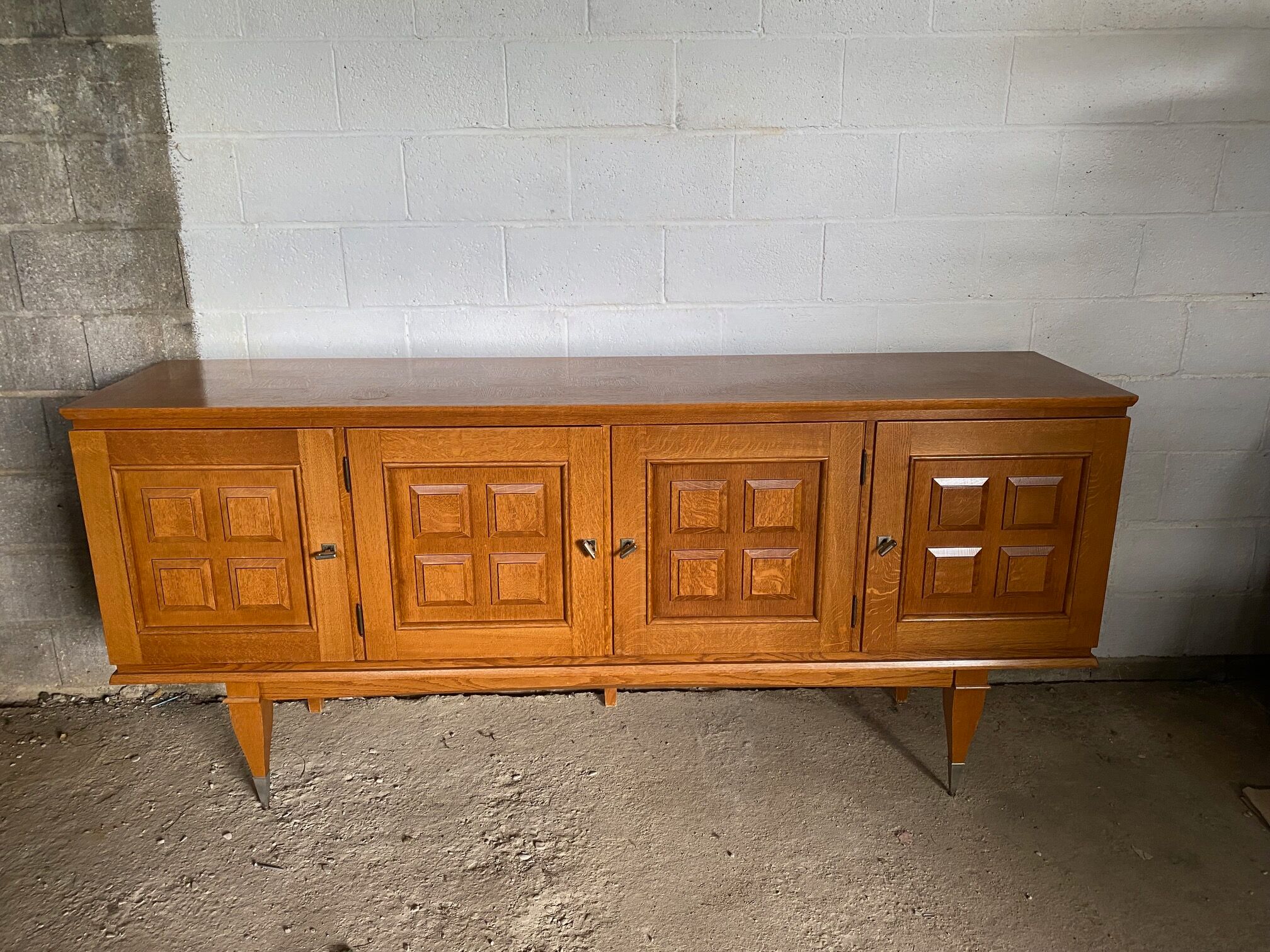 Scandinavian type oak and oak veneer cabinet nf 1950