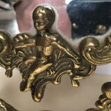 Golden bronze table mirror 30x33cm