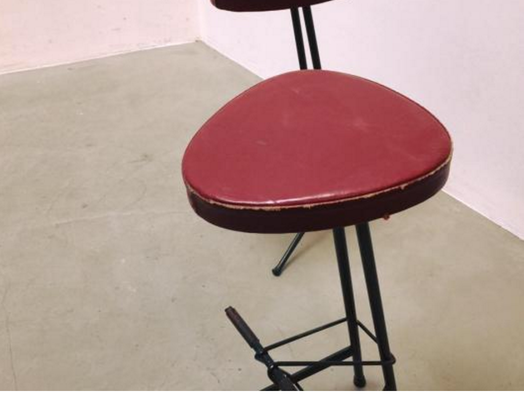 Set of 2 stools bar by Willy Van Der Meeren 1956