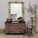 Patinated pink chest of drawers