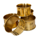 Set of 6 brass towel rings