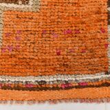 3x9 Vintage Brown & Orange Runner Rug, 84x285Cm